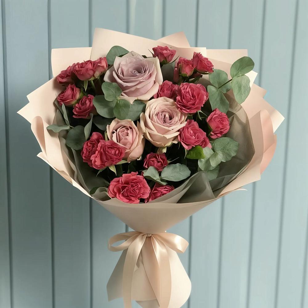 Букет цветов из: Гвоздики и Розы в Харпе