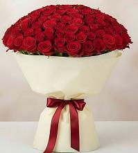 Букет 101 Красная роза Милано в Харпе
