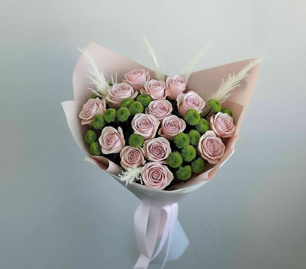 Букет цветов из: Розы и Хризантемы в Харпе