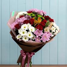 Букет цветов из:  Розы, Хризантемы и Альстромерии #REPLACE_PRED# Харпе