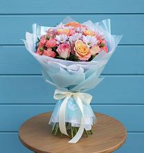 Букет цветов из:  Хризантемы и Розы в Харпе