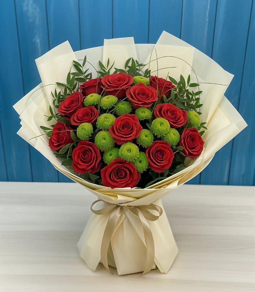 Букет цветов из: Розы и Хризантемы в Харпе