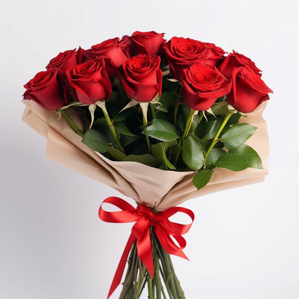 Букет 11 Красных роз Эдлесс Лав в Харпе